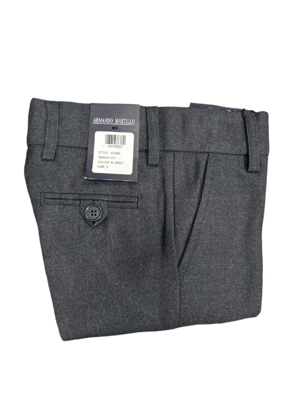 pants wool look skinny fit - medium grey