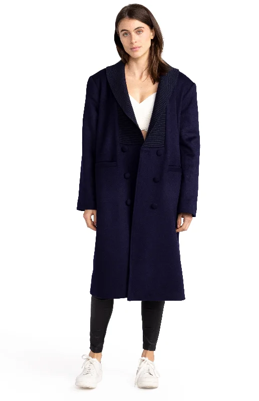 After Party Qulited Lining Coat - Navy