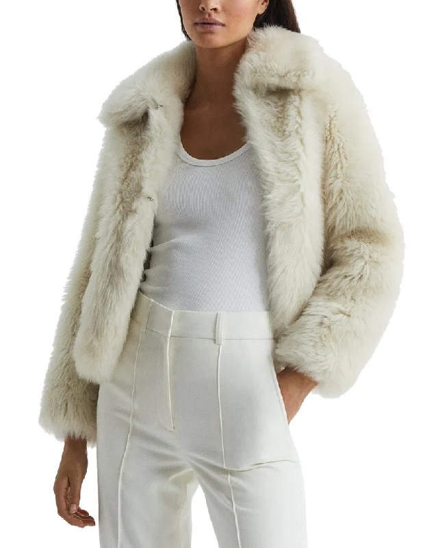 Reiss Caitlin Short Shearling Jacket