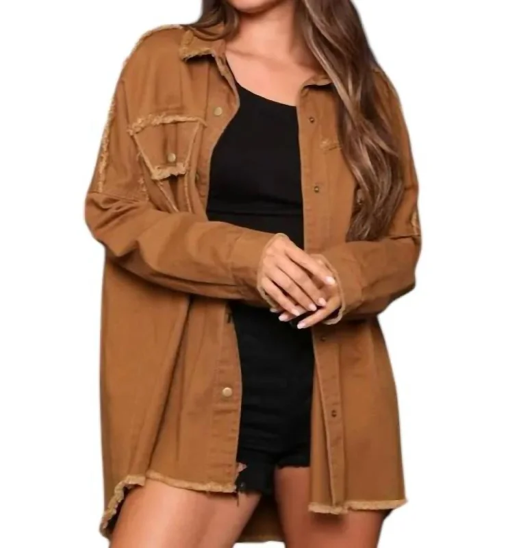 Rock And Roll Jacket In Camel