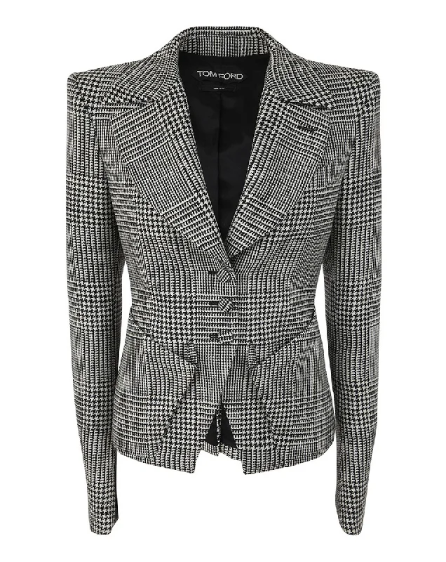 Tom Ford Womens Patterened Jacket In Gray