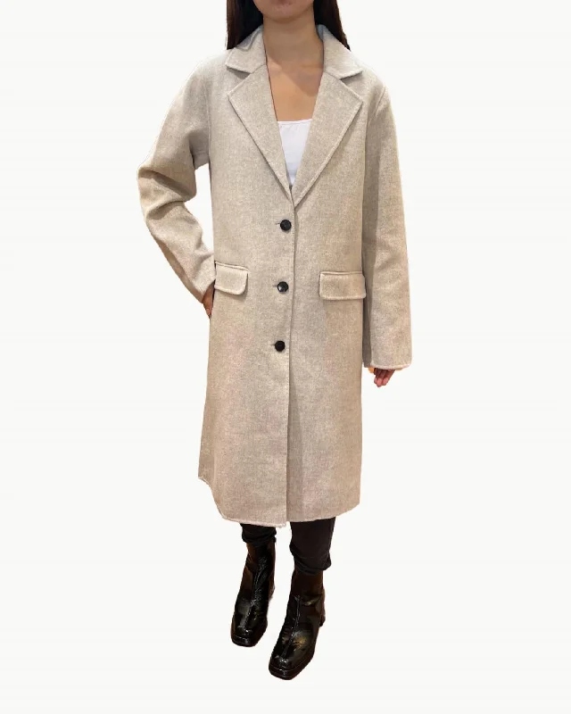 Ville Woven Coat In Natural